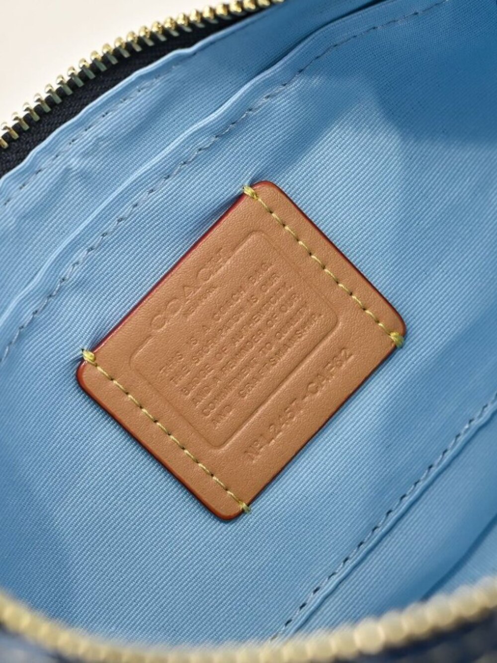 Coach Teri Shoulder Bag Signature Denim CAF82 outlet new - Picture 8 of 8
